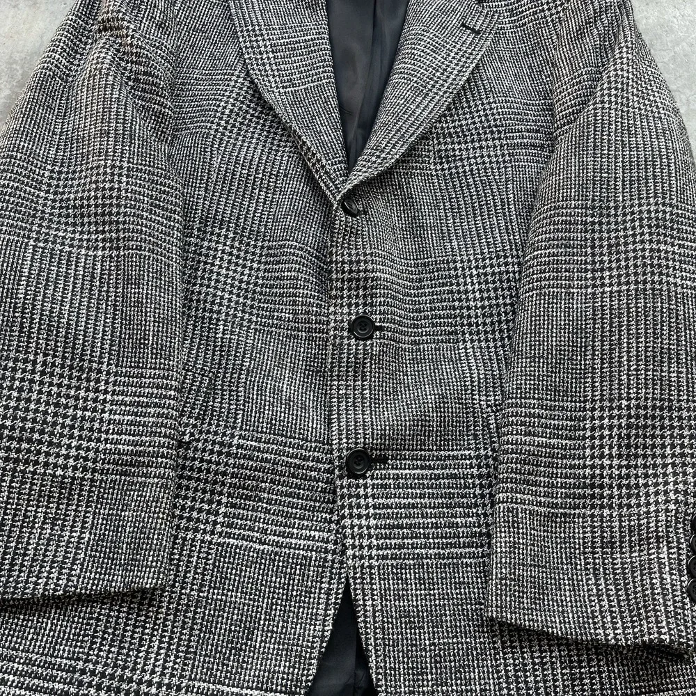 Vintage Evan-Picone Houndstooth Wool Suit Jacket Tweed Blazer Size 41 R